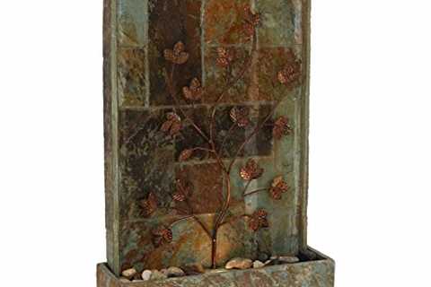 Slate Fountain Sunnydaze Climbing Vines Outdoor Water Feature