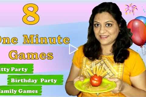 8 One minute games | Minute to win it games | Kitty party games for ladies | Party games for Kids