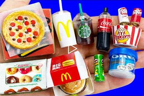 17 DIY MINIATURE FOOD AND DRINKS REALISTIC HACKS AND CRAFTS !!!