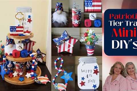 8 PATRIOTIC MINI DIY'S for Your 4th of July Tier Tray | Beginner Projects | Red White & Blue..