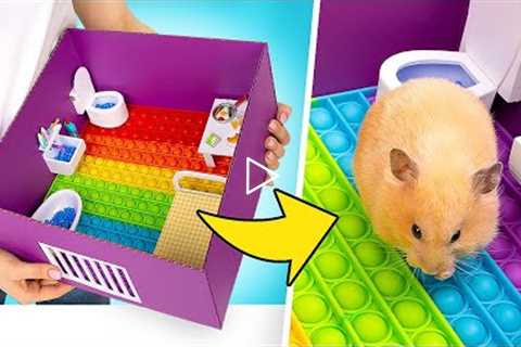 How To Make Huge POP-IT Hamster Maze!