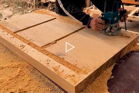 Ingenious Techniques Woodworking Workers || Inspired Art Woodworking Curved Wooden Furniture