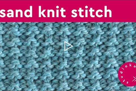 Sand Stitch Knitting Pattern for Beginners (2 Row Repeat)