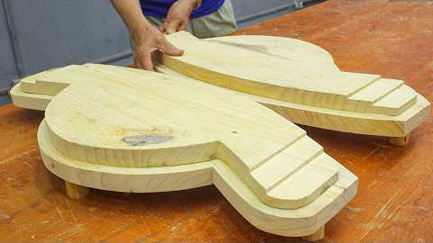 The Art Of Handcrafted Woodworking Is Extremely Excellent // Table Design Idea With Beautiful Curves