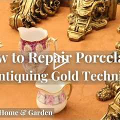 PROJECTS How To Cosmetically REPAIR CHIPPED PORCELAIN and Antiquing Gold on Wall Accents