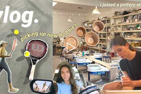 starting new hobbies // first day at the pottery studio & playing tennis // productive vlog ✨