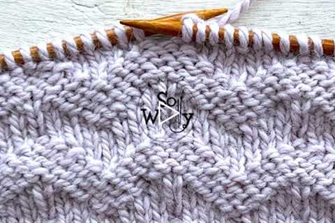 How to knit the Waved Welt stitch (another knit and purl easy pattern) - So Woolly