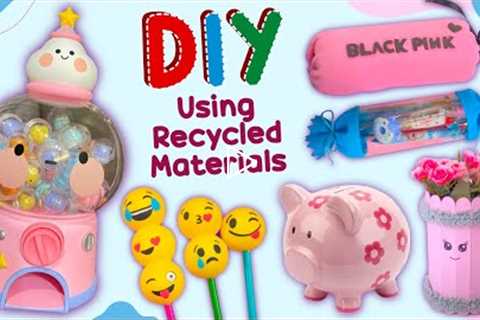 20 DIY Crafts using Recycled Materials - School Hacks, Decor and Gift Ideas from waste Materials