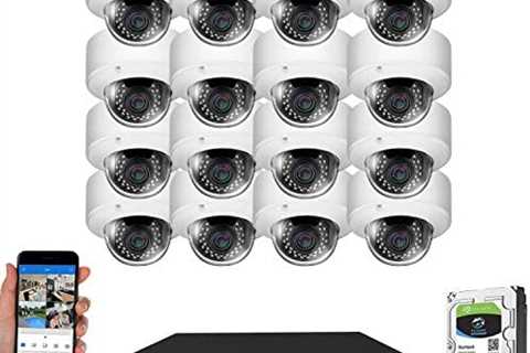 GW Security 16 Channel 4K NVR 5MP Outdoor Indoor Security Camera System – 16 x Dome 5MP 1920P..