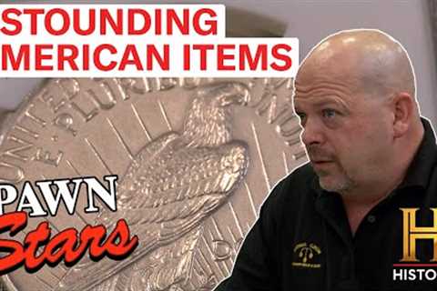 Pawn Stars: Top 12 Rare USA Antiques! (All-American Marathon)