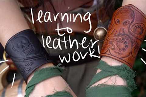 DIY Leather Pirate Cuffs | Learning to Tool Leather