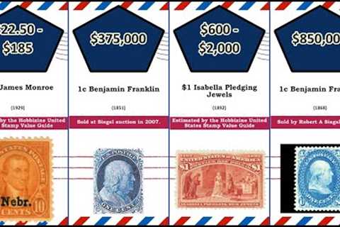 Most Expensive: 65 most expensive (valuable) American stamps