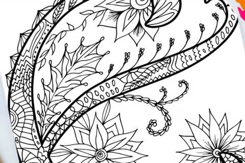 Zentangle Letter E Design – Free Printable