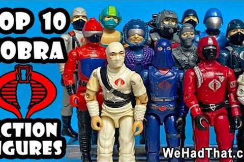 Top 10 vintage Cobra action figures from the G.I. Joe A Real American Hero line by Hasbro