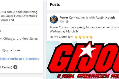 Power Comics Inc. Announcement March 1st G.I. Joe A Real American Hero Comics