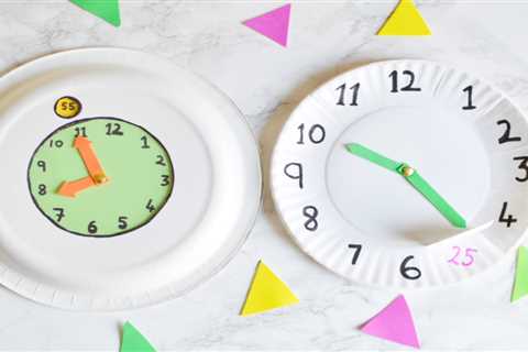 DIY Paper Plate Clock Craft for Kids Learning How to Tell Time