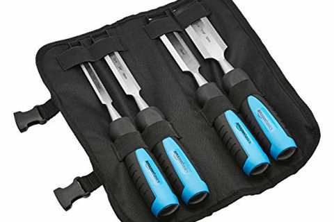 Amazon Basics 4-Piece Wood Chisel Set - 1/2-Inch to 1-1/4-Inch