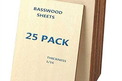 Unfinished Wood Pieces,25Pcs Basswood Sheets 1/16,Thin Plywood Wood Sheets for Crafts,Perfect for..