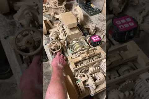 Working Car Model Made Of Wood #Shorts