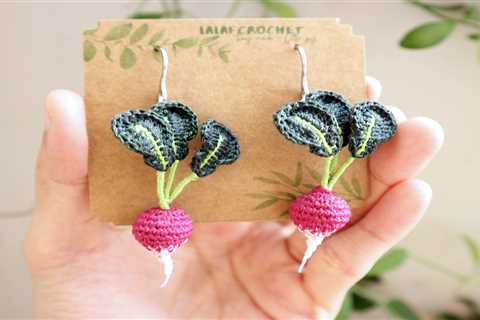 Unique Gift Alert … Lala Nguyen’s Crochet Radish Earrings Can Be Made In 4 Hours Or Less!