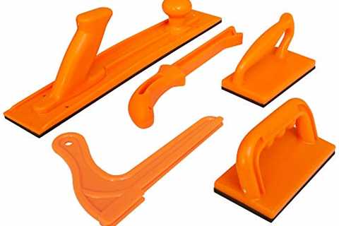 Safety Woodworking Push Block and Push Stick Package 5 Piece Set In Safety Orange Color, Ideal for..