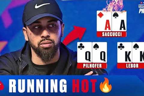 Poker Player RUNNING INSANELY GOOD at EPT Prague Main Event 2022 ♠️ PokerStars