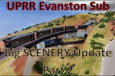 Big SCENERY PART 2 Update Union Pacific Railroad Evanston Sub HO Model Railroad in Action s2023e15b