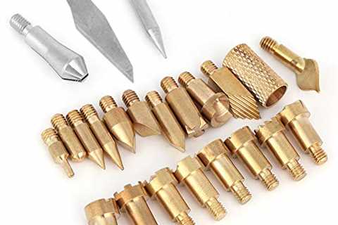 Wood Burning Pen Tips, 23Pcs Woodburning Accessories Stencils Soldering Iron Pyrography Working..