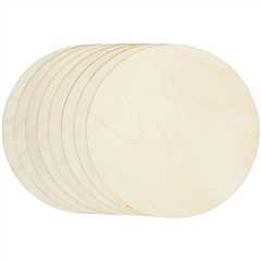 Juvale Unfinished Wood Round Circle Cutouts, 12 inch Wooden Discs for Crafts Projects (8 Pack)