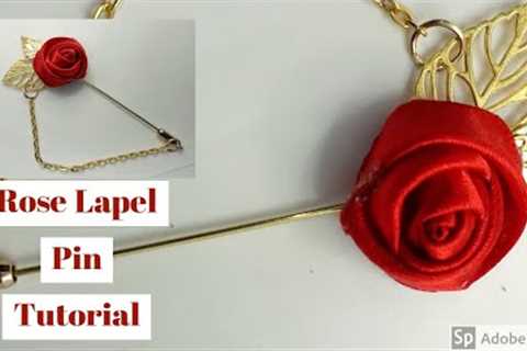 DIY Satin rose lapel pin Tutorial