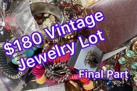 $180 ShopGoodwill VINTAGE JEWELRY BAG Final Part 14K Sterling #jewelry #unboxing #vintage #treasure