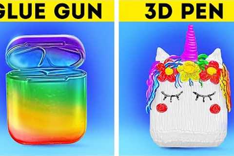 Fantastic 3D-Pen And Hot Glue DIY Crafts. Mini Crafts, DIY Jewelry And Repair Tricks