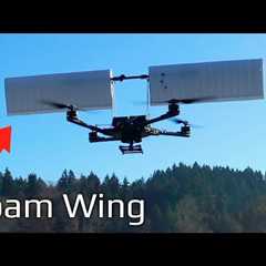 Can a Wing Increase Quadcopter Efficiency?