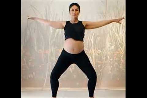 kareena kapoor 5 month pregnant doing yoga.