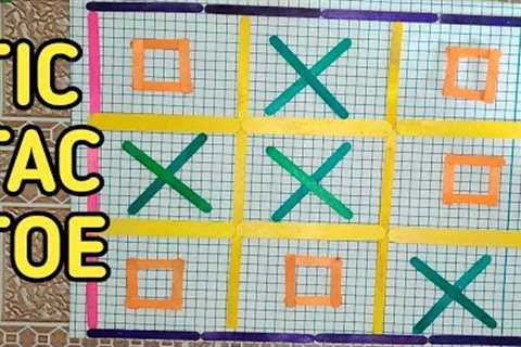 Making Tic Tac Toe game at home|#diy #crafts #papercraft #popsiclecrafts