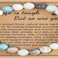 Get Well Soon Gifts -Natural Stone Healing Relaxation Bracelets review