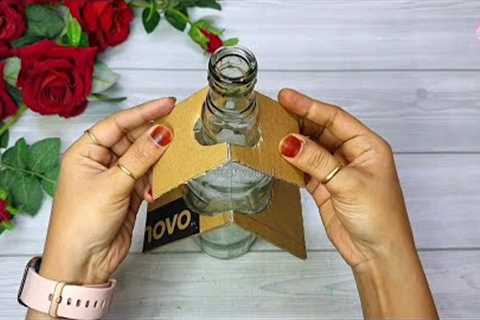 Amazing diy of waste bottle and cardboard for home decor | waste bottle transformation| crafty hands