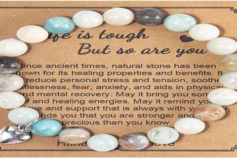 Get Well Soon Gifts -Natural Stone Healing Relaxation Bracelets review