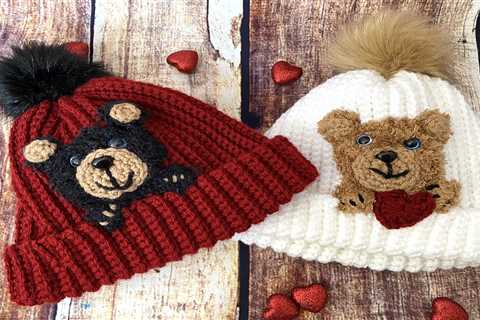 Crochet An Adorable 3D Teddy Bear Beanie With This Free Pattern