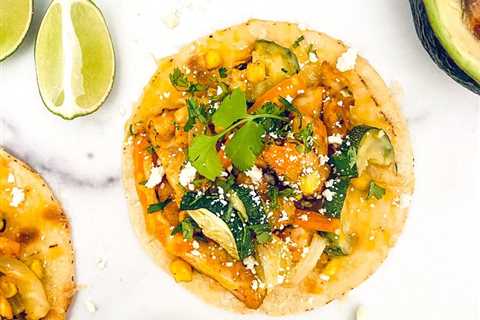 Sheet Pan Chicken + Summer Veggie Tostadas