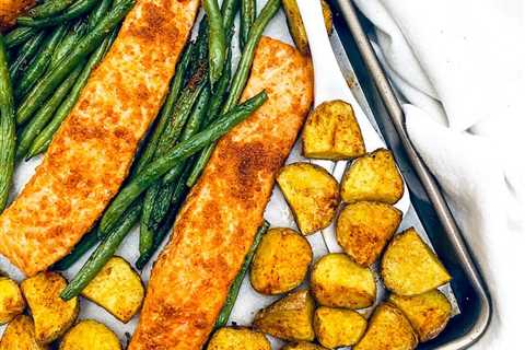 Sheet Pan Chili Salmon + Veggies