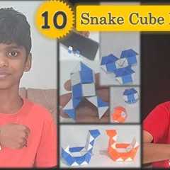 10 Snake cube patterns | Cheapest Toy 50 rs | Make different Patterns with 24 Blocks Snake Cube