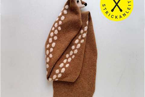 Nina’s Knitted Deer Scarf … You Can Knit One Too!