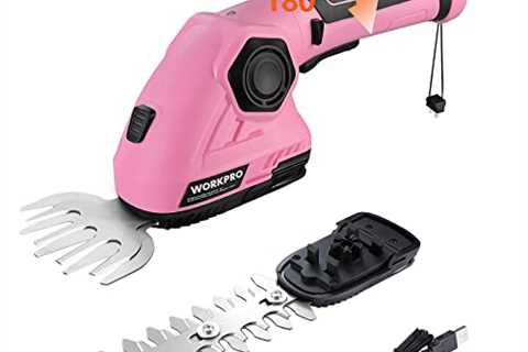 Pink Cordless Grass Shear & Trimmer - 2-in-1 Handheld