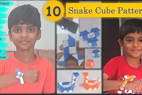 10 Snake cube patterns | Cheapest Toy 50 rs | Make different Patterns with 24 Blocks Snake Cube