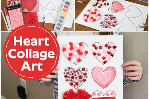 Heart Collage Art {Valentine’s Day Craft}