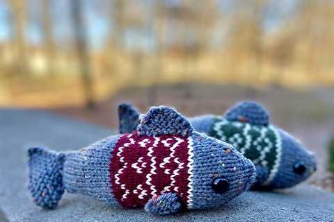 Knit a Handsome Fish In A Sweater … Makes An Unique Gift!