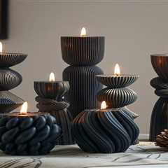Elegant 7 Pcs Large Pillar Candles Set - Handmade Soy Wax Decor