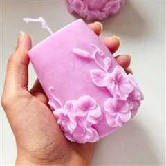 Gleaming Candles - Black Orchid Scented Soy Pillar Candle, 210gm