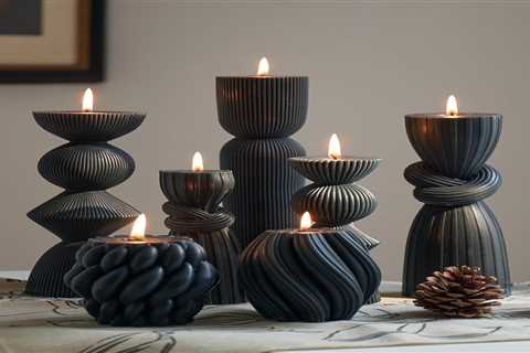 Elegant 7 Pcs Large Pillar Candles Set - Handmade Soy Wax Decor